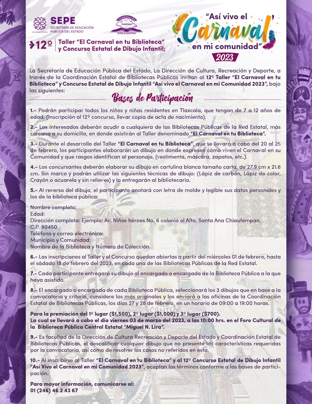 Invita Ayuntamiento de Huamantla a participar en el concurso ‘Así vivo el Carnaval en mi Comunidad'